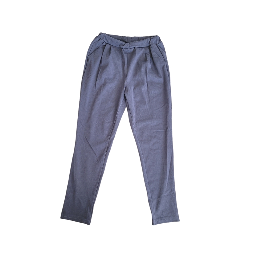 Lightweight Khaki Grey Tapered Legs Trousers - Office/Work Pants